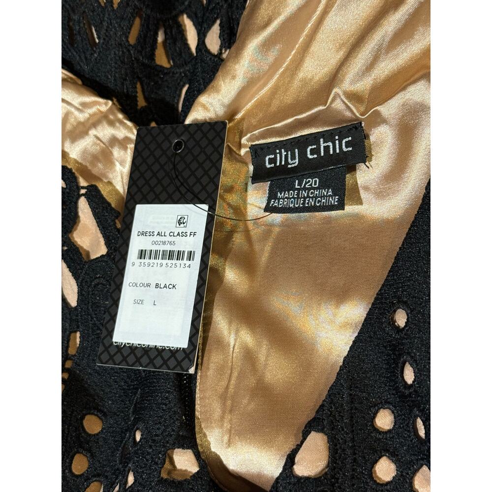 City Chic Black Lace Midi Dress - Picture 7 of 8